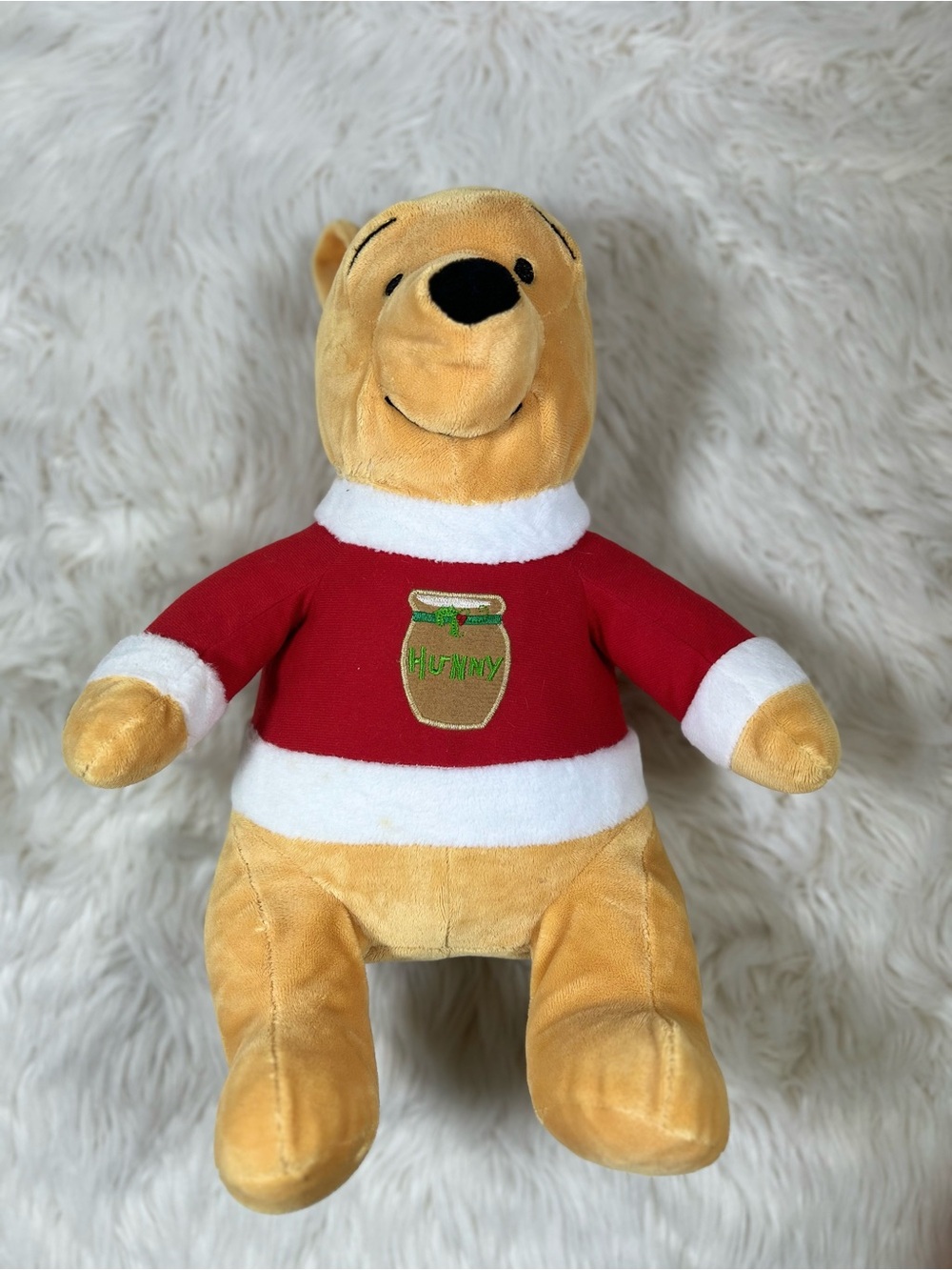 Disney Winnie the Pooh Christmas Hunny Sweater Plush 17-Inch Stuffed Animal